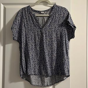 GAP Blue Floral Blouse
